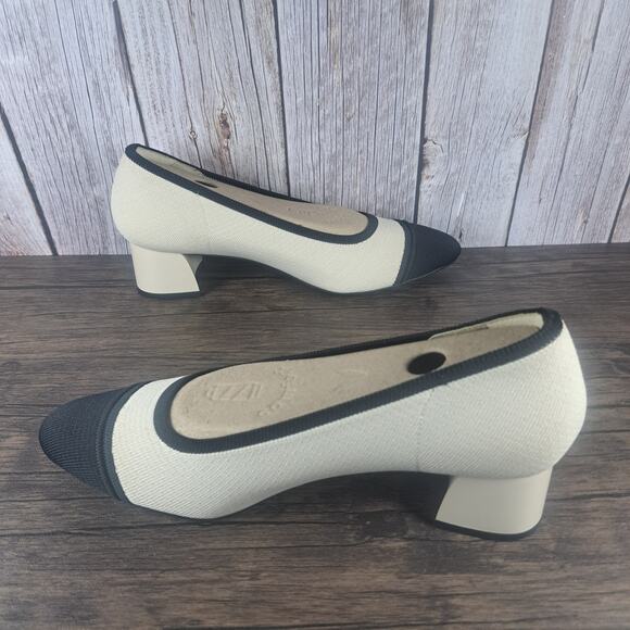Vivaia Julie 2.0 Knit Pump Women's Sz 10 EU41.5 Beige Black (NIB) - Picture 5 of 9